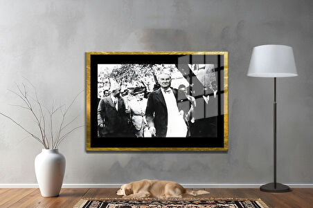 Gazi Mustafa Kemal Atatürk ÖZEL SERİ^# Miyrem  Design Cam Tablo Model: 440