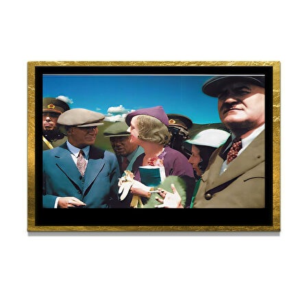 Gazi Mustafa Kemal Atatürk ÖZEL SERİ^# Miyrem  Design Cam Tablo Model: 441