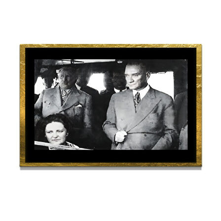 Gazi Mustafa Kemal Atatürk ÖZEL SERİ^# Miyrem  Design Cam Tablo Model: 442