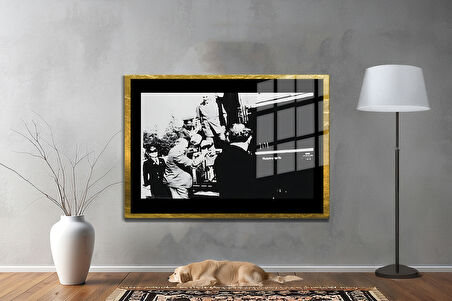 Gazi Mustafa Kemal Atatürk ÖZEL SERİ^# Miyrem  Design Cam Tablo Model: 446
