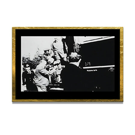 Gazi Mustafa Kemal Atatürk ÖZEL SERİ^# Miyrem  Design Cam Tablo Model: 446