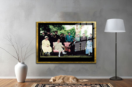 Gazi Mustafa Kemal Atatürk ÖZEL SERİ^# Miyrem  Design Cam Tablo Model: 447