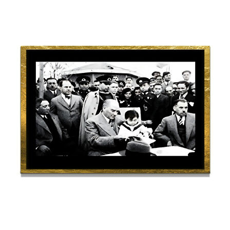 Gazi Mustafa Kemal Atatürk ÖZEL SERİ^# Miyrem  Design Cam Tablo Model: 450