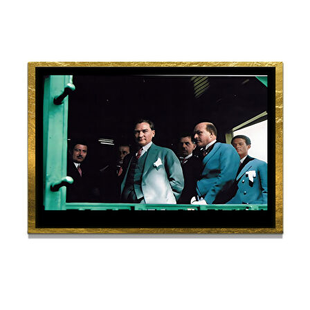 Gazi Mustafa Kemal Atatürk ÖZEL SERİ^# Miyrem  Design Cam Tablo Model: 451