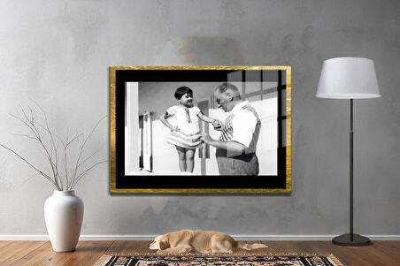 Gazi Mustafa Kemal Atatürk ÖZEL SERİ^# Miyrem  Design Cam Tablo Model: 454