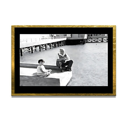 Gazi Mustafa Kemal Atatürk ÖZEL SERİ^# Miyrem  Design Cam Tablo Model: 456