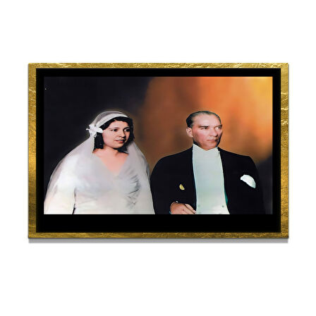 Gazi Mustafa Kemal Atatürk ÖZEL SERİ^# Miyrem  Design Cam Tablo Model: 457