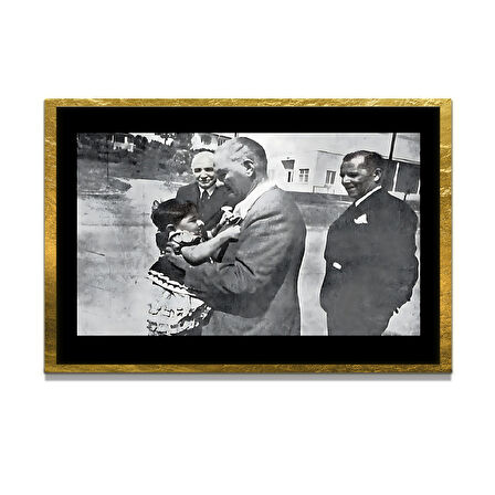 Gazi Mustafa Kemal Atatürk ÖZEL SERİ^# Miyrem  Design Cam Tablo Model: 458