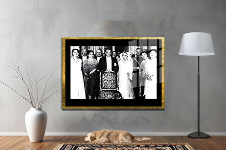 Gazi Mustafa Kemal Atatürk ÖZEL SERİ^# Miyrem  Design Cam Tablo Model: 460