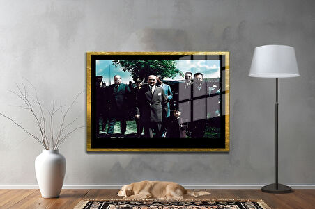 Gazi Mustafa Kemal Atatürk ÖZEL SERİ^# Miyrem  Design Cam Tablo Model: 461