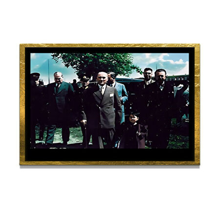 Gazi Mustafa Kemal Atatürk ÖZEL SERİ^# Miyrem  Design Cam Tablo Model: 461