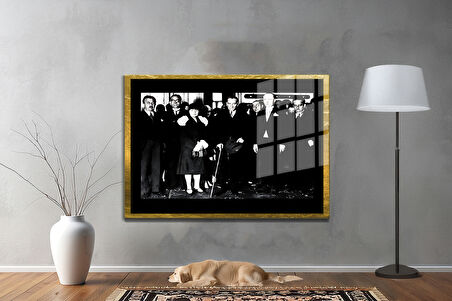 Gazi Mustafa Kemal Atatürk ÖZEL SERİ^# Miyrem  Design Cam Tablo Model: 462
