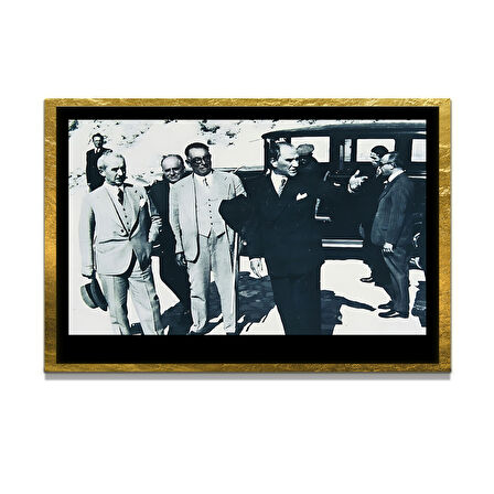 Gazi Mustafa Kemal Atatürk ÖZEL SERİ^# Miyrem  Design Cam Tablo Model: 466