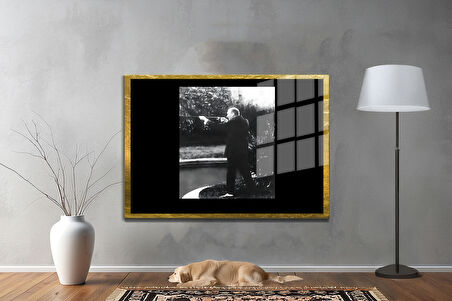 Gazi Mustafa Kemal Atatürk ÖZEL SERİ^# Miyrem  Design Cam Tablo Model: 467