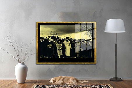 Gazi Mustafa Kemal Atatürk ÖZEL SERİ^# Miyrem  Design Cam Tablo Model: 469