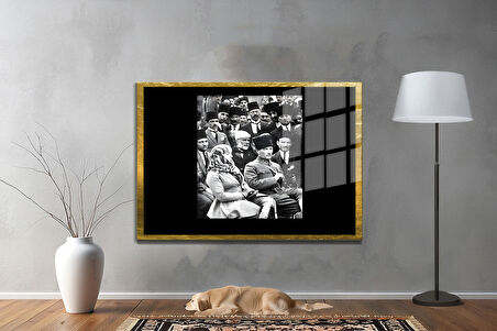 Gazi Mustafa Kemal Atatürk ÖZEL SERİ^# Miyrem  Design Cam Tablo Model: 470