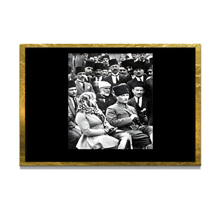 Gazi Mustafa Kemal Atatürk ÖZEL SERİ^# Miyrem  Design Cam Tablo Model: 470