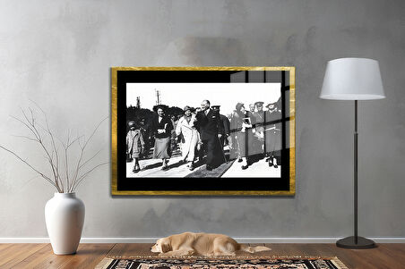 Gazi Mustafa Kemal Atatürk ÖZEL SERİ^# Miyrem  Design Cam Tablo Model: 471