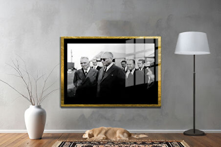 Gazi Mustafa Kemal Atatürk ÖZEL SERİ^# Miyrem  Design Cam Tablo Model: 474