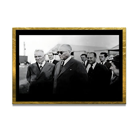 Gazi Mustafa Kemal Atatürk ÖZEL SERİ^# Miyrem  Design Cam Tablo Model: 474