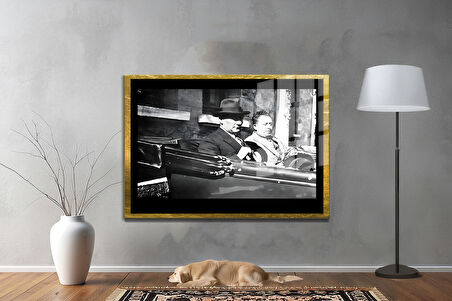 Gazi Mustafa Kemal Atatürk ÖZEL SERİ^# Miyrem  Design Cam Tablo Model: 475