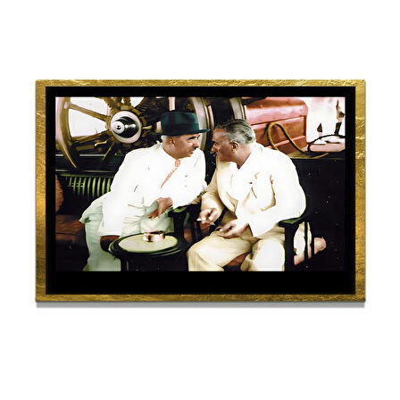 Gazi Mustafa Kemal Atatürk ÖZEL SERİ^# Miyrem  Design Cam Tablo Model: 478