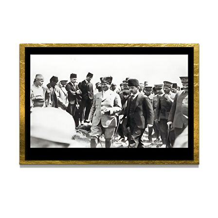 Gazi Mustafa Kemal Atatürk ÖZEL SERİ^# Miyrem  Design Cam Tablo Model: 479