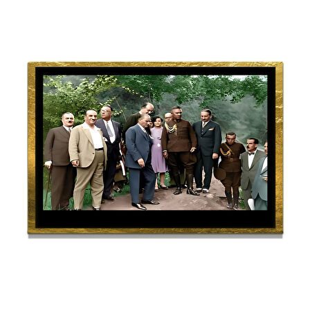 Gazi Mustafa Kemal Atatürk ÖZEL SERİ^# Miyrem  Design Cam Tablo Model: 480