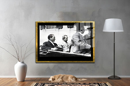 Gazi Mustafa Kemal Atatürk ÖZEL SERİ^# Miyrem  Design Cam Tablo Model: 481