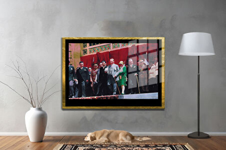 Gazi Mustafa Kemal Atatürk ÖZEL SERİ^# Miyrem  Design Cam Tablo Model: 482