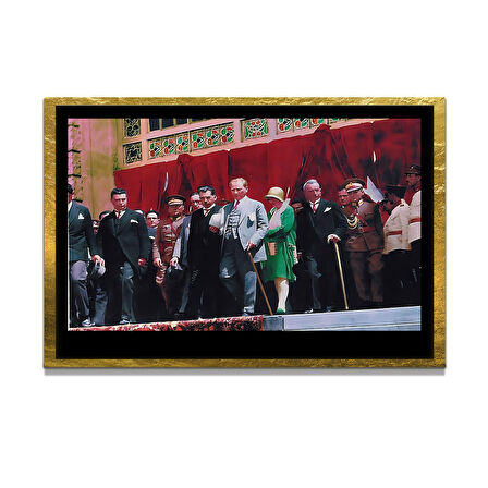 Gazi Mustafa Kemal Atatürk ÖZEL SERİ^# Miyrem  Design Cam Tablo Model: 482