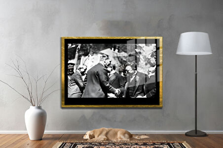 Gazi Mustafa Kemal Atatürk ÖZEL SERİ^# Miyrem  Design Cam Tablo Model: 483