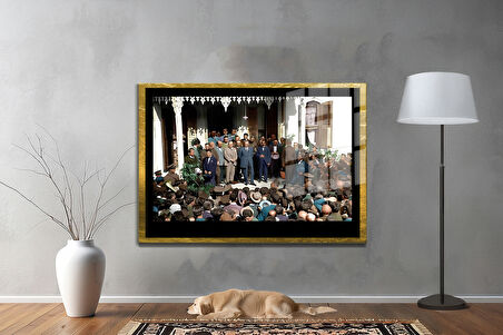 Gazi Mustafa Kemal Atatürk ÖZEL SERİ^# Miyrem  Design Cam Tablo Model: 486