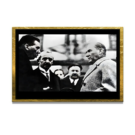 Gazi Mustafa Kemal Atatürk ÖZEL SERİ^# Miyrem  Design Cam Tablo Model: 487