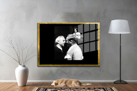 Gazi Mustafa Kemal Atatürk ÖZEL SERİ^# Miyrem  Design Cam Tablo Model: 489