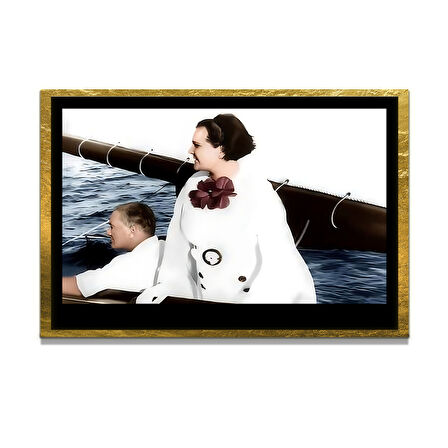 Gazi Mustafa Kemal Atatürk ÖZEL SERİ^# Miyrem  Design Cam Tablo Model: 490