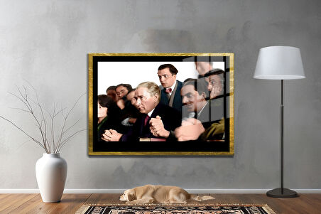 Gazi Mustafa Kemal Atatürk ÖZEL SERİ^# Miyrem  Design Cam Tablo Model: 492