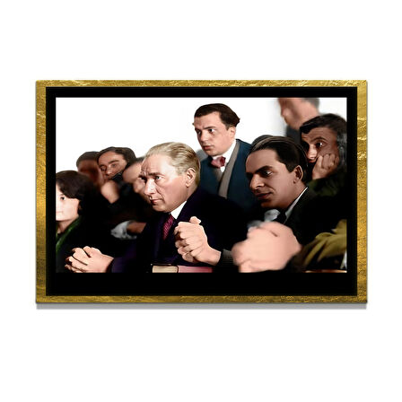 Gazi Mustafa Kemal Atatürk ÖZEL SERİ^# Miyrem  Design Cam Tablo Model: 492