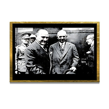 Gazi Mustafa Kemal Atatürk ÖZEL SERİ^# Miyrem  Design Cam Tablo Model: 493