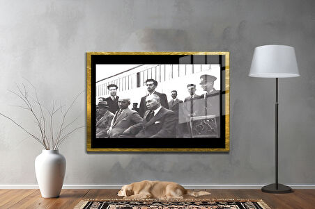 Gazi Mustafa Kemal Atatürk ÖZEL SERİ^# Miyrem  Design Cam Tablo Model: 495