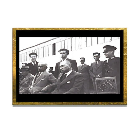 Gazi Mustafa Kemal Atatürk ÖZEL SERİ^# Miyrem  Design Cam Tablo Model: 495