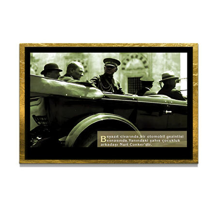 Gazi Mustafa Kemal Atatürk ÖZEL SERİ^# Miyrem  Design Cam Tablo Model: 496