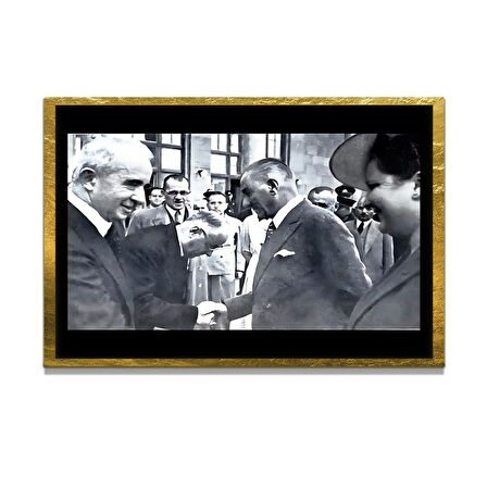 Gazi Mustafa Kemal Atatürk ÖZEL SERİ^# Miyrem  Design Cam Tablo Model: 499