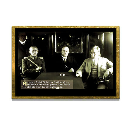 Gazi Mustafa Kemal Atatürk ÖZEL SERİ^# Miyrem  Design Cam Tablo Model: 502