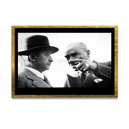 Gazi Mustafa Kemal Atatürk ÖZEL SERİ^# Miyrem  Design Cam Tablo Model: 505