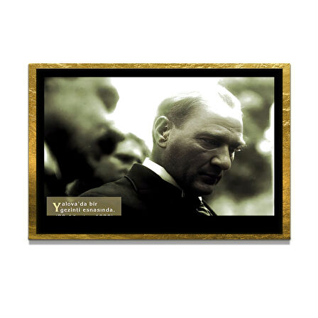 Gazi Mustafa Kemal Atatürk ÖZEL SERİ^# Miyrem  Design Cam Tablo Model: 506