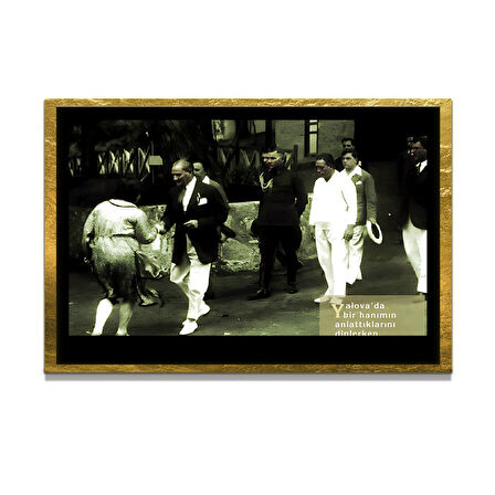 Gazi Mustafa Kemal Atatürk ÖZEL SERİ^# Miyrem  Design Cam Tablo Model: 508