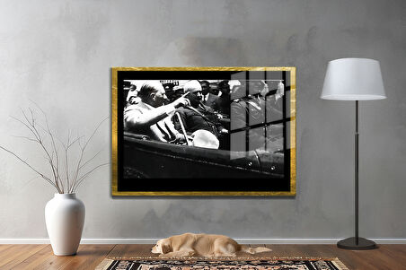 Gazi Mustafa Kemal Atatürk ÖZEL SERİ^# Miyrem  Design Cam Tablo Model: 509