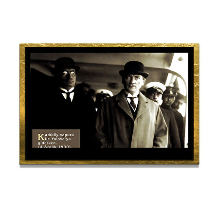 Gazi Mustafa Kemal Atatürk ÖZEL SERİ^# Miyrem  Design Cam Tablo Model: 510