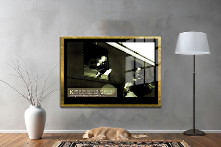 Gazi Mustafa Kemal Atatürk ÖZEL SERİ^# Miyrem  Design Cam Tablo Model: 512